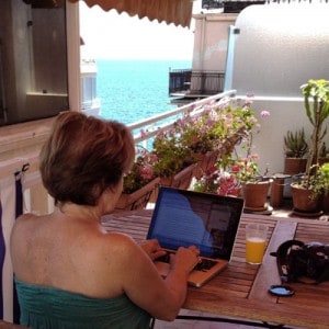My office for a month overlooking the Mediterranean in Nice