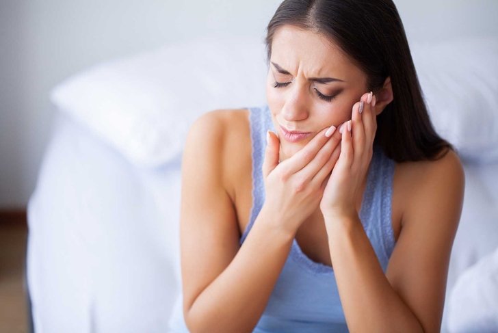 Tooth Pain. Beautiful Woman Feeling Strong Pain, Toothache.